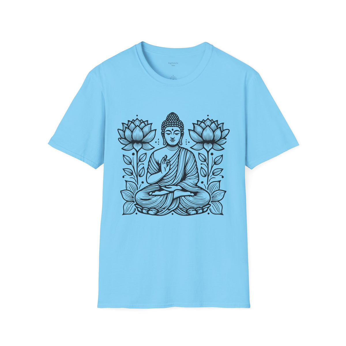 Sky Twin Lotus Buddha Tee mockup