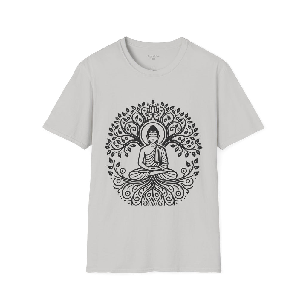 Ice Grey Full Circle Buddha Tee mockup