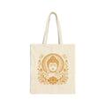 Natural Gold Halo Buddha Lotus Tote mockup