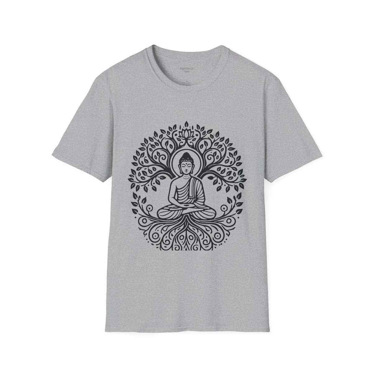 Sport Grey Full Circle Buddha Tee mockup