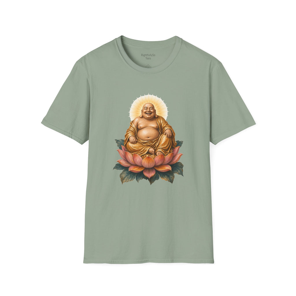 Sage Laughing Buddha Tee mockup