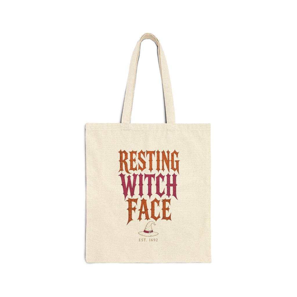 Natural Resting Witch Face Tote mockup