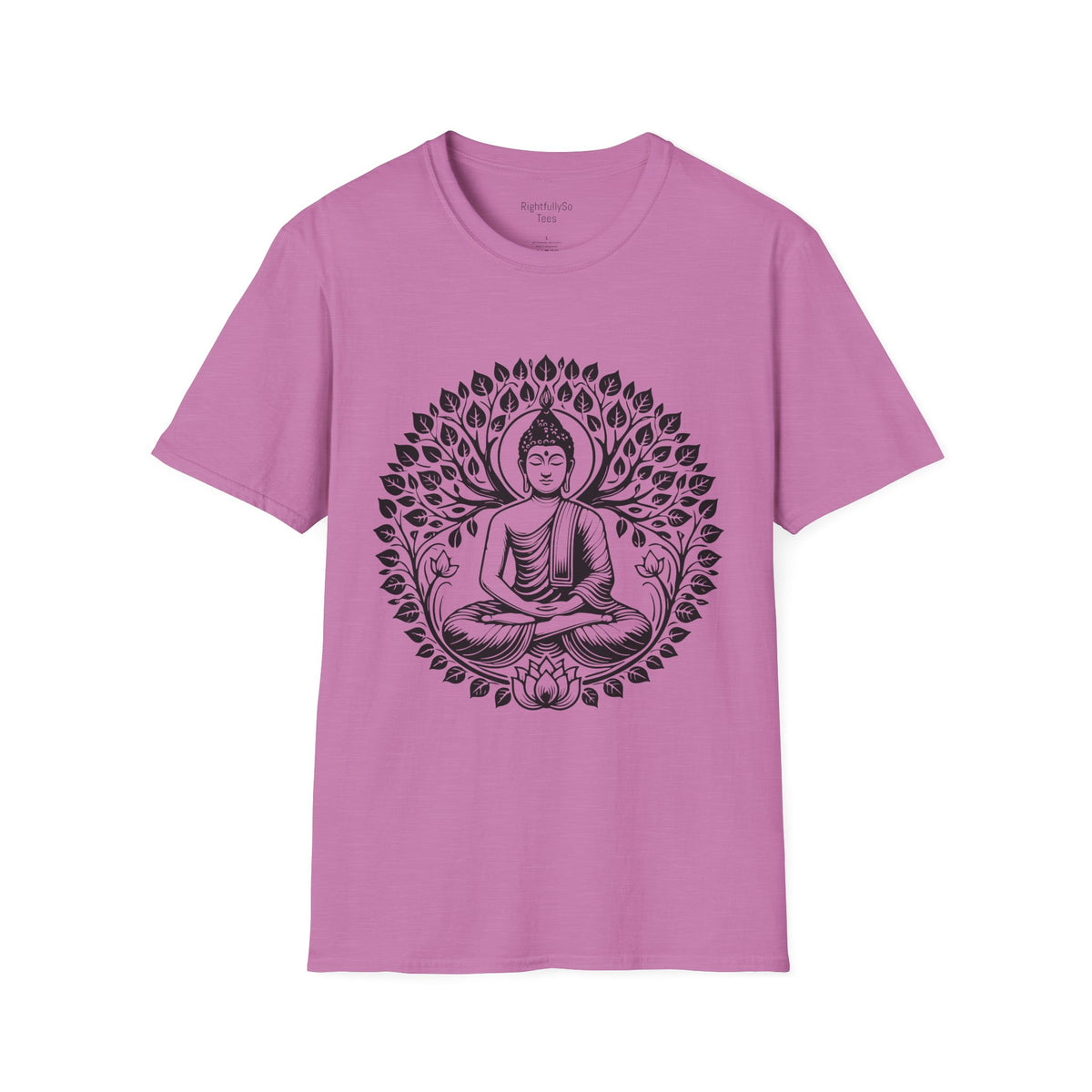 Heather Radiant Orchid Buddha Lotus Tee mockup