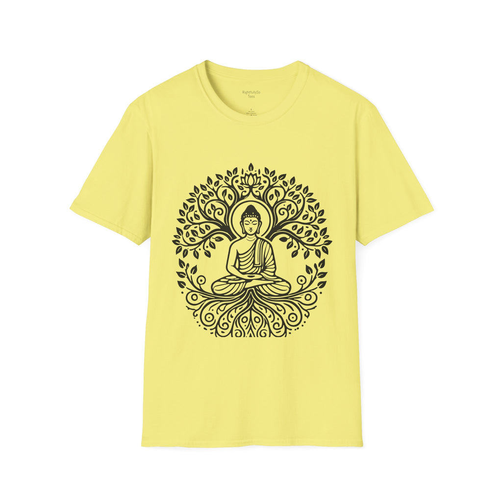Cornsilk Full Circle Buddha Tee mockup