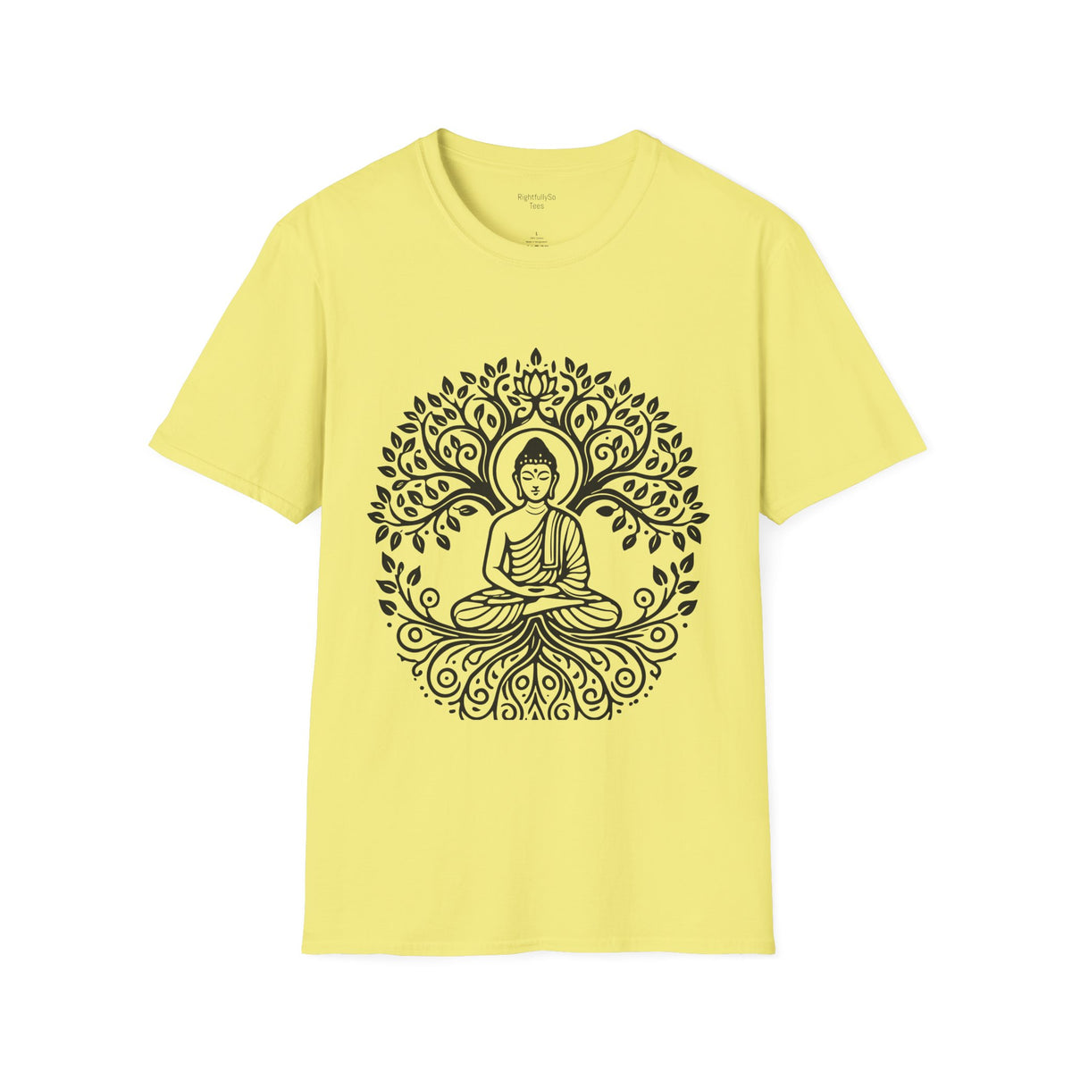 Cornsilk Full Circle Buddha Tee mockup