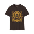 Dark Chocolate Gold Halo Buddha Tee mockup