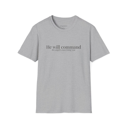 Sport Grey Angels Tee — Psalm 91:11 mockup