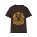 Dark Chocolate Gold Laughing Buddha Tee mockup