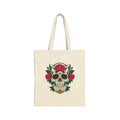 Natural Rose Crown Calavera Tote mockup