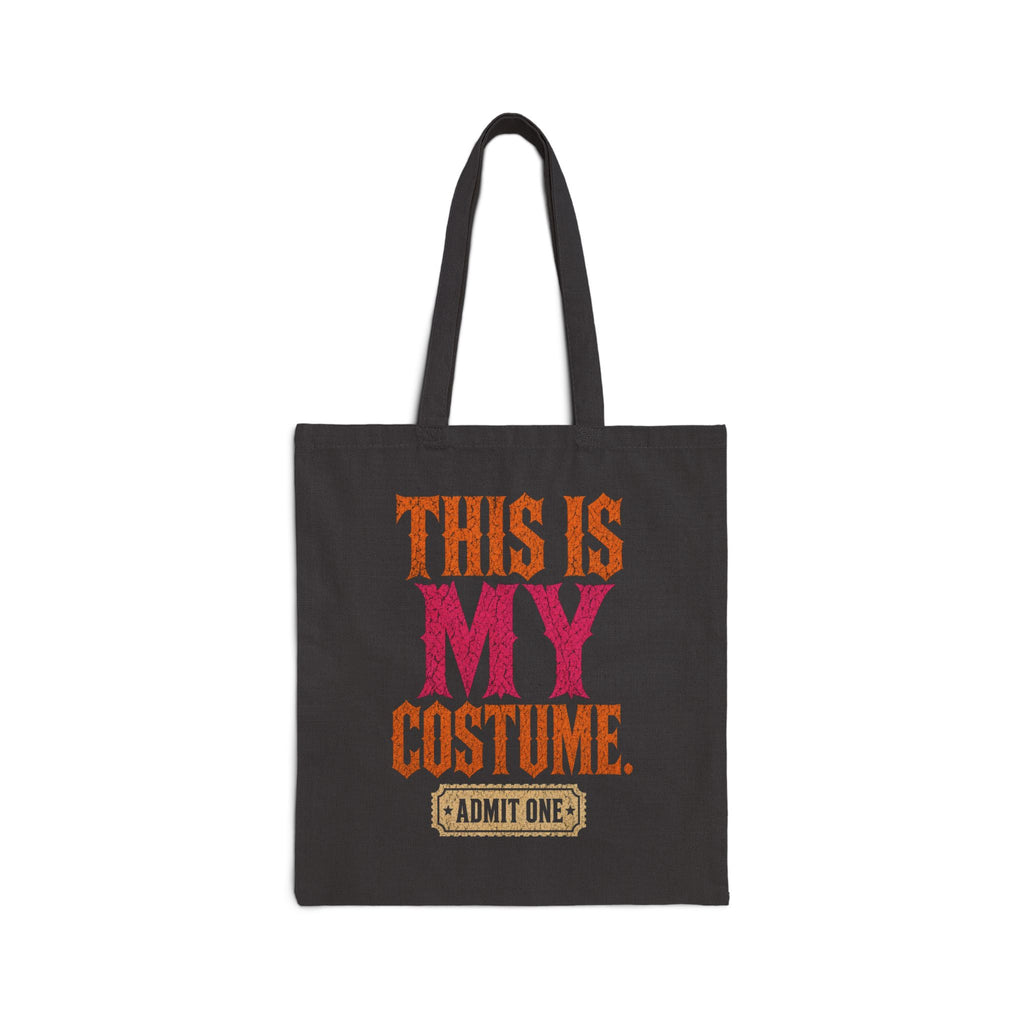 Black This Is My Costume Tote mockup