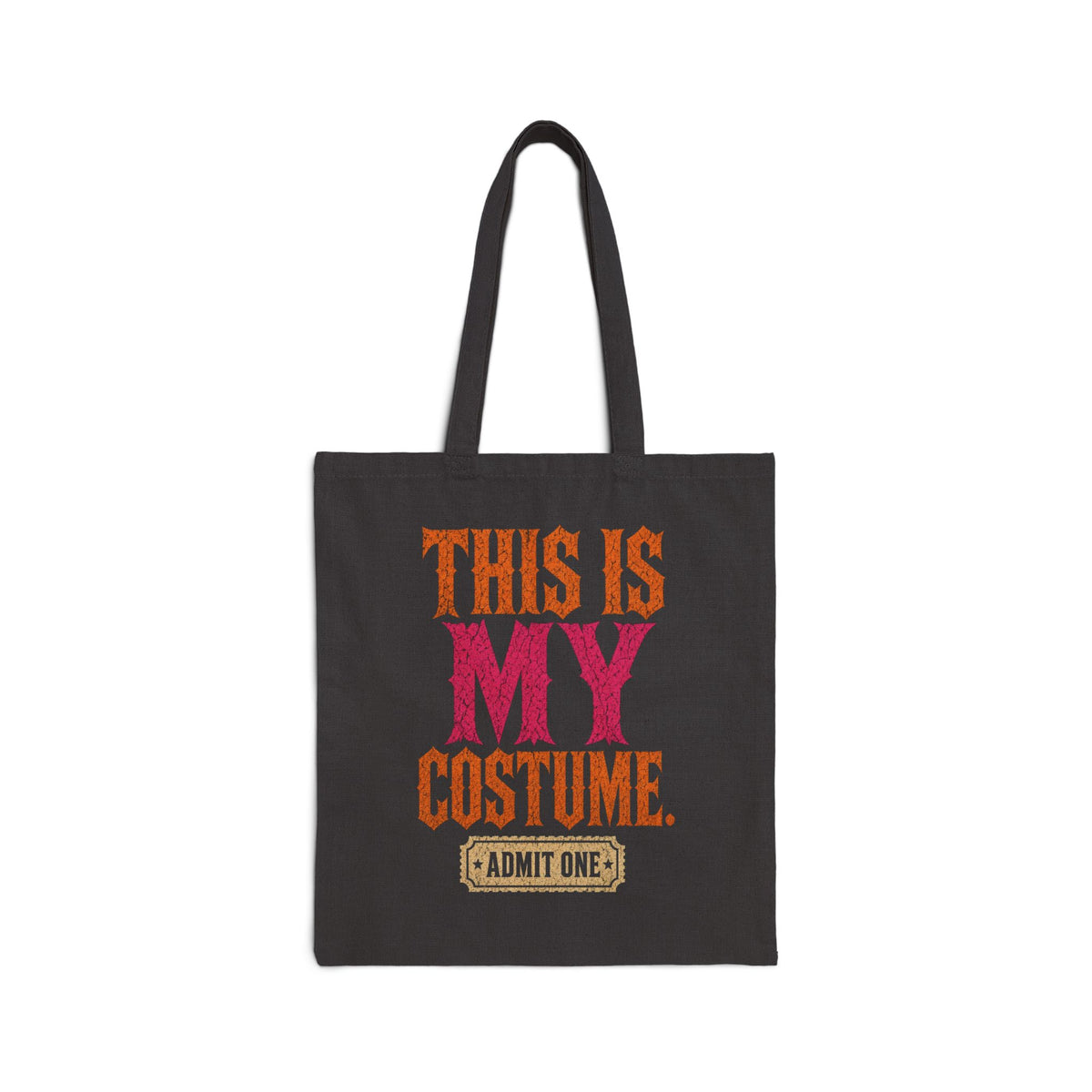 Black This Is My Costume Tote mockup