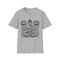 Sport Grey Twin Lotus Buddha Tee mockup
