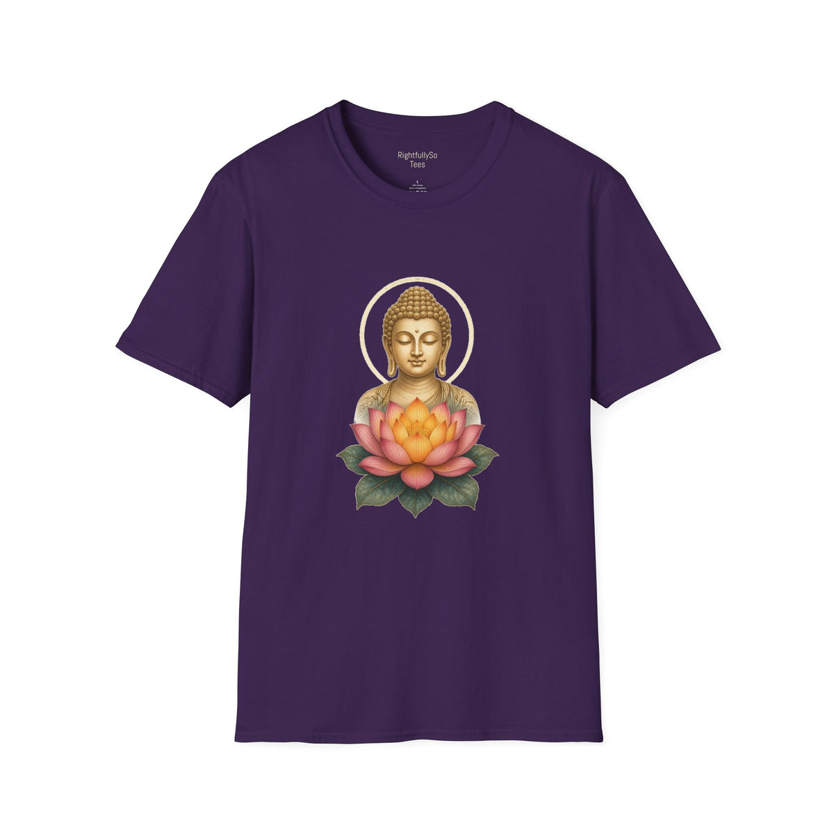 Purple Pink Lotus Buddha Tee mockup