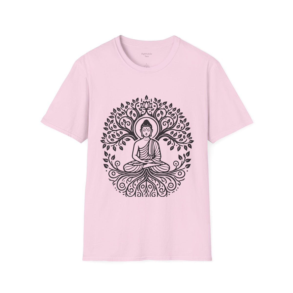 Light Pink Full Circle Buddha Tee mockup