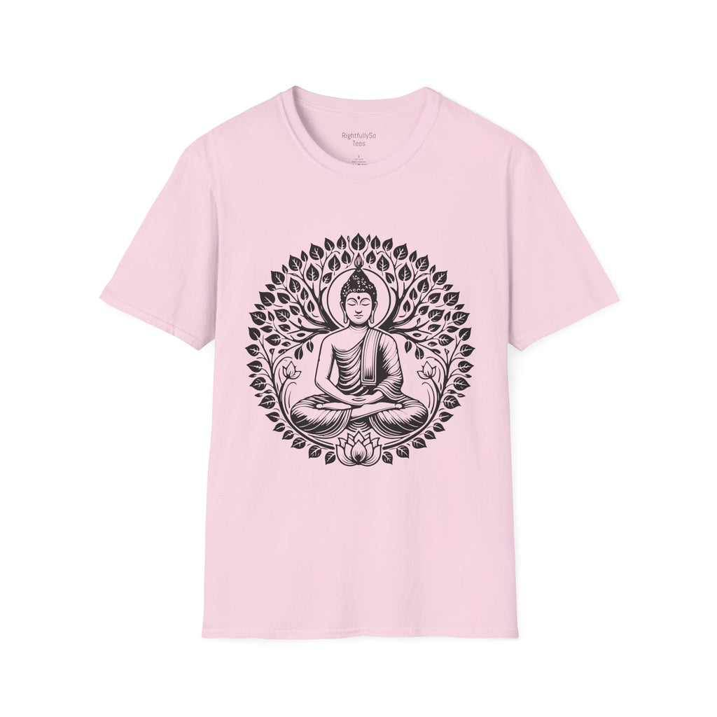 Light Pink Buddha Lotus Tee mockup