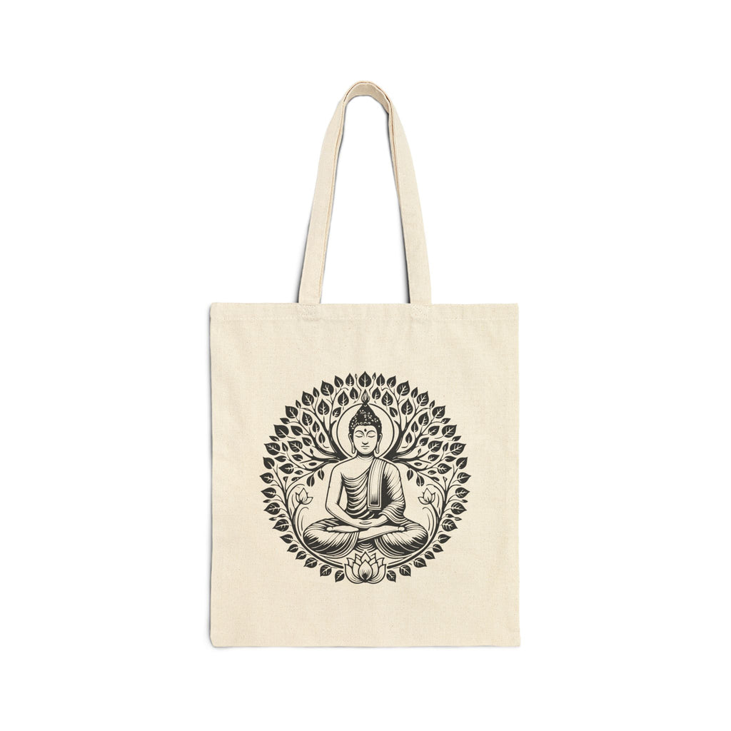 Natural Buddha Lotus Tote mockup