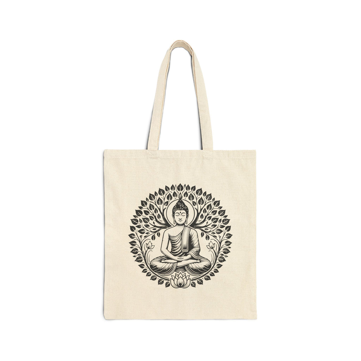 Natural Buddha Lotus Tote mockup