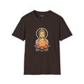 Dark Chocolate Pink Lotus Buddha Tee mockup