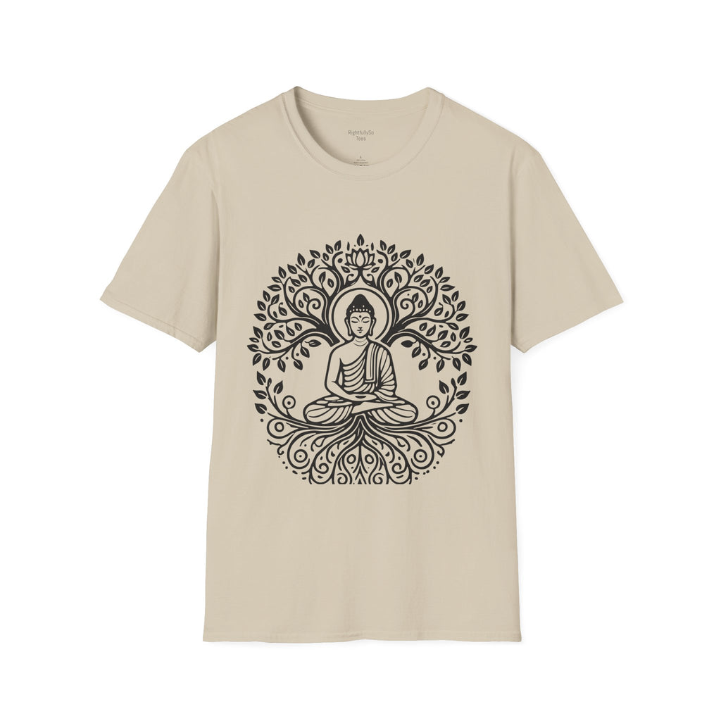 Sand Full Circle Buddha Tee mockup