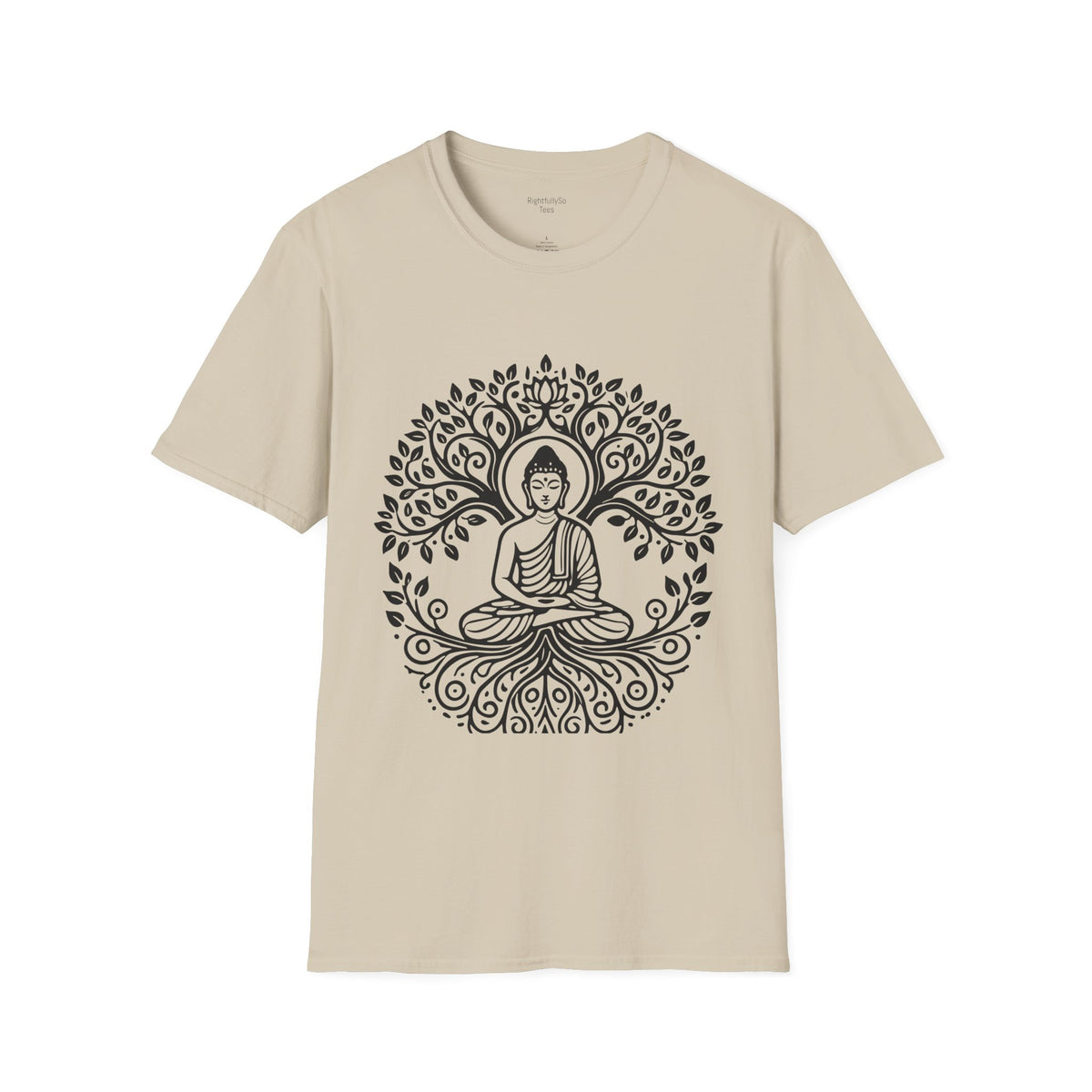 Sand Full Circle Buddha Tee mockup