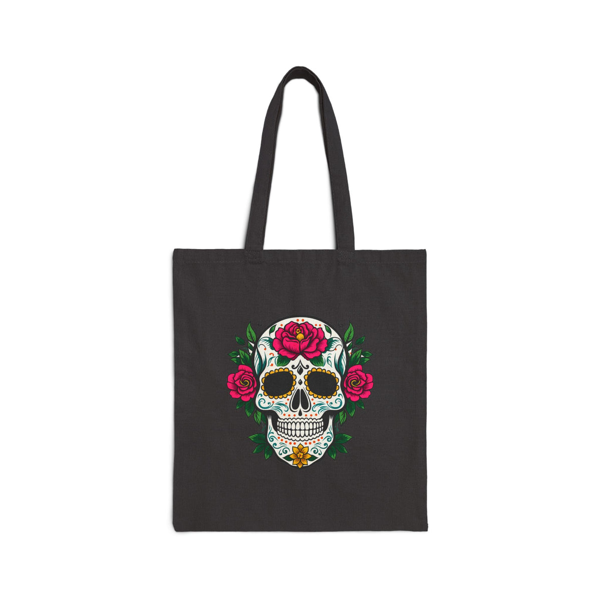 Black Rose Crown Calavera Tote mockup
