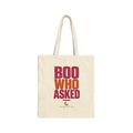 Natural Boo Who Asked Tote mockup