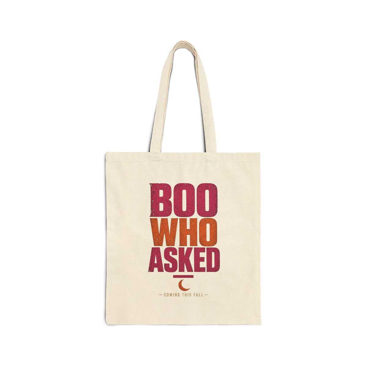 Natural Boo Who Asked Tote mockup
