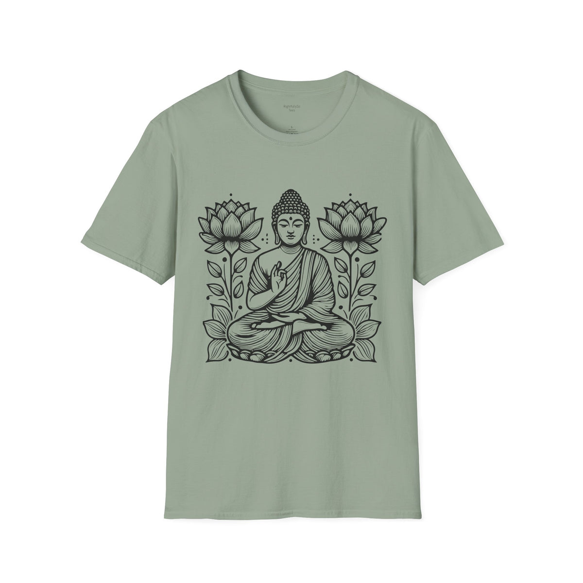 Sage Twin Lotus Buddha Tee mockup