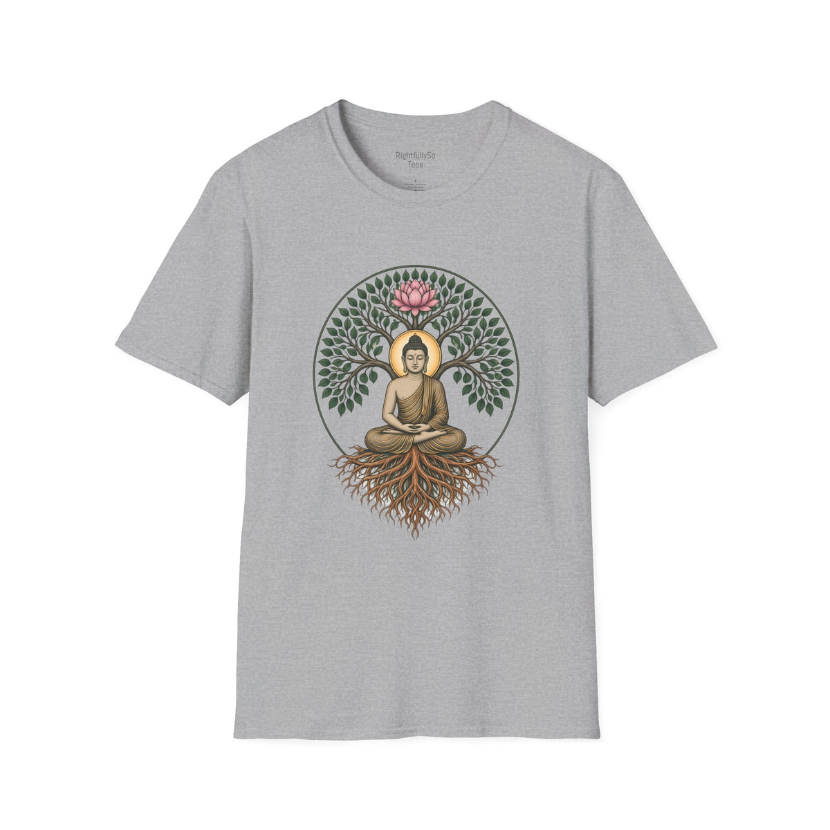 Sport Grey Bodhi Buddha Tee mockup