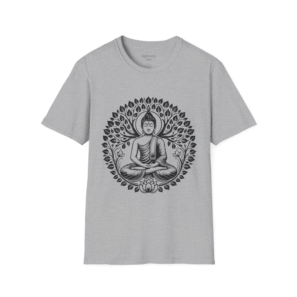 Sport Grey Buddha Lotus Tee mockup