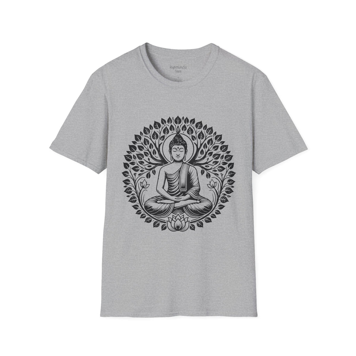 Sport Grey Buddha Lotus Tee mockup