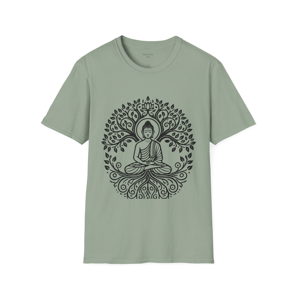 Sage Full Circle Buddha Tee mockup