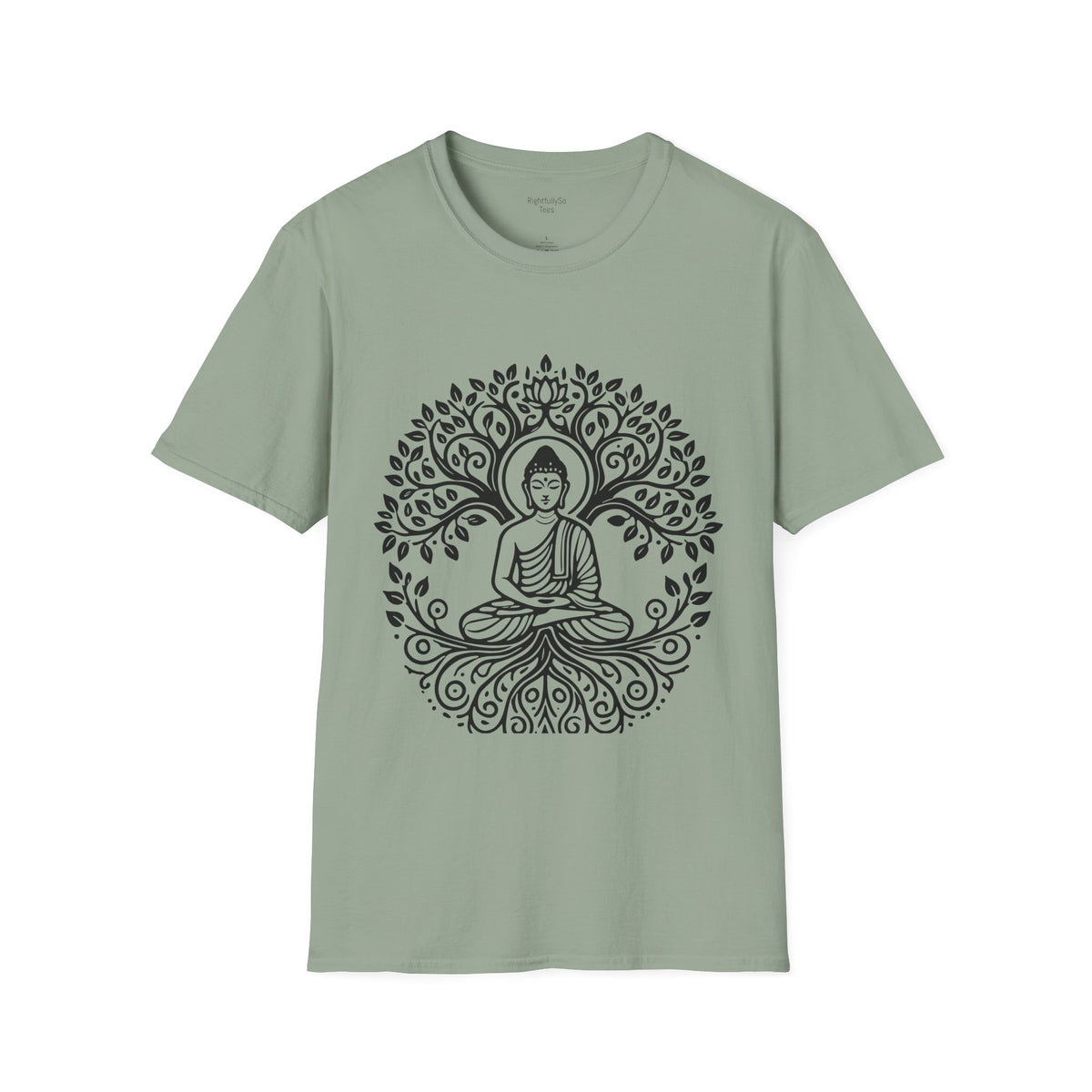 Sage Full Circle Buddha Tee mockup