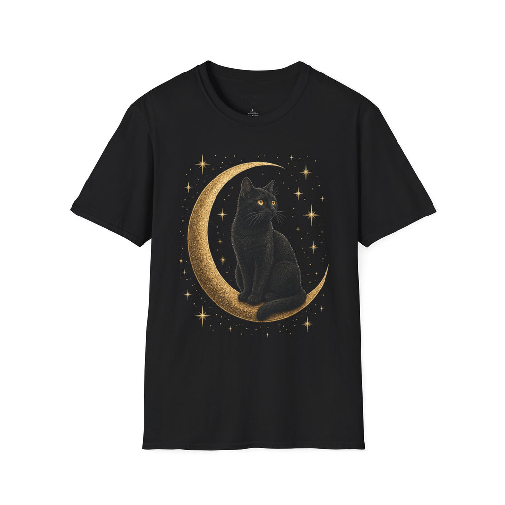 Black Cat Moon Tee mockup