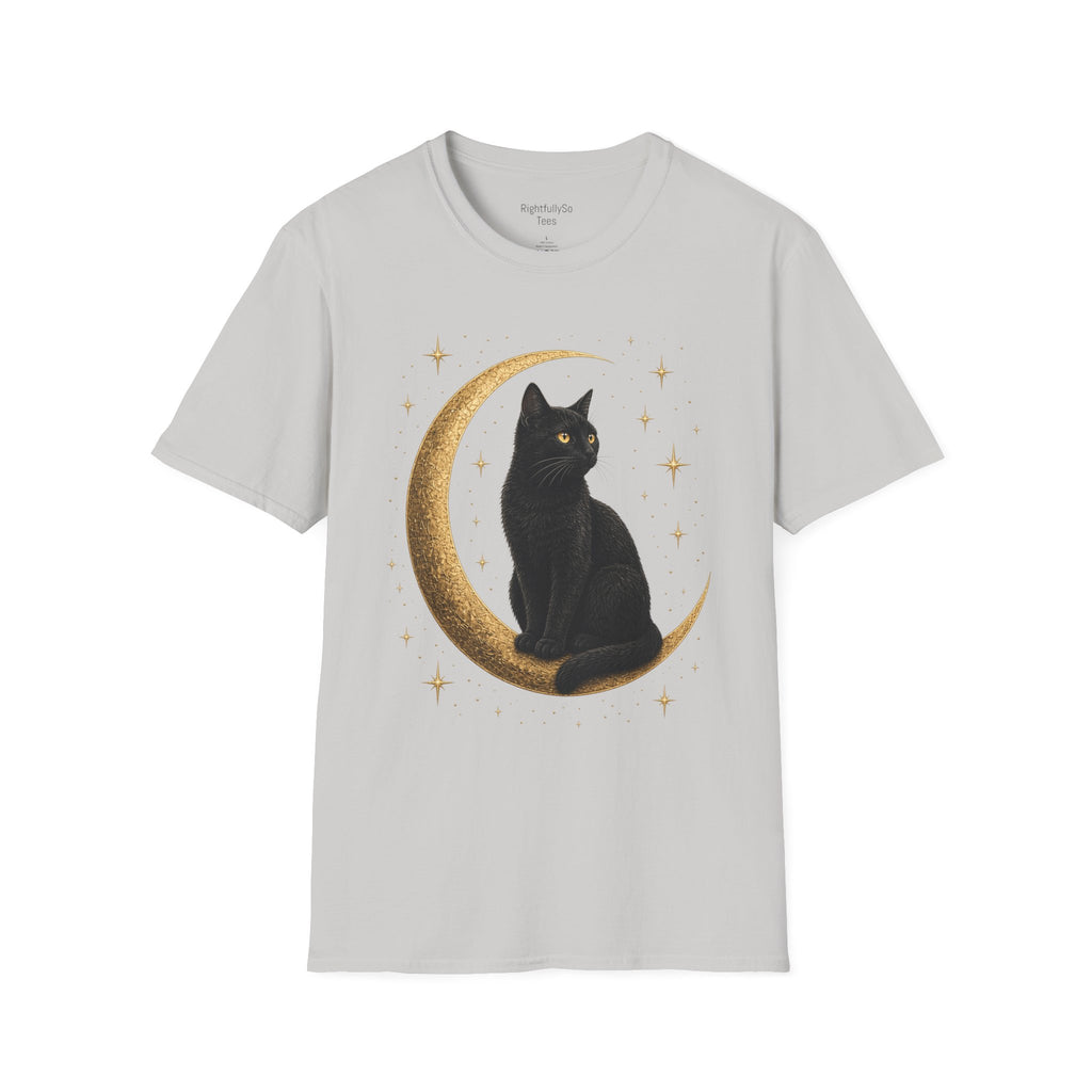 Ice Grey Cat Moon Tee mockup