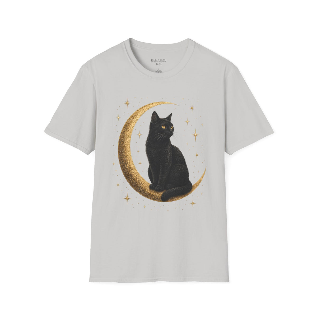 Ice Grey Cat Moon Tee mockup