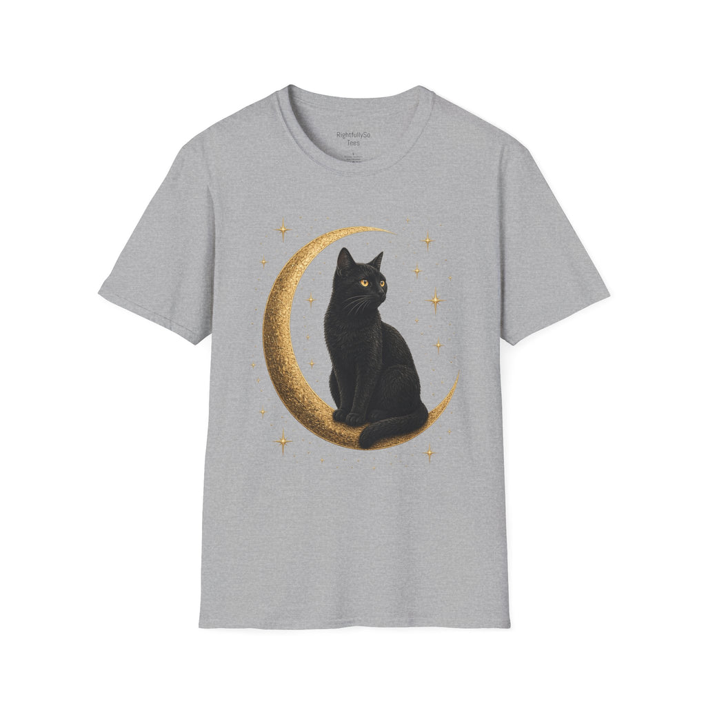 Sport Grey Cat Moon Tee mockup